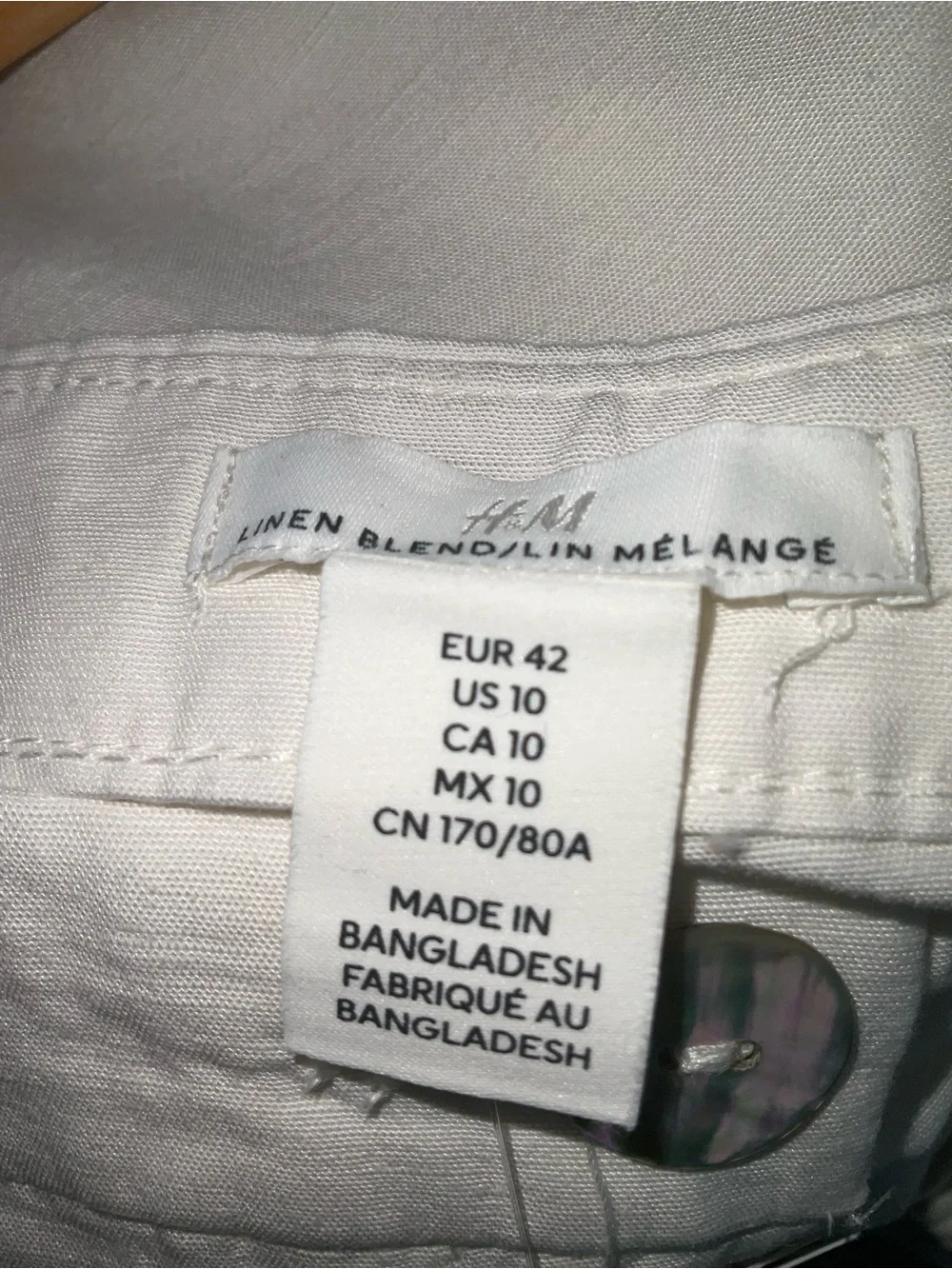 H&M linen blend Wide-Leg Trousers
